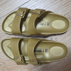 Birkenstock Arizona EVA Gold-Tone Sz 39